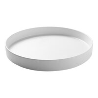 Cal-Mil 22017-12-15 Hudson 12" White Raised Rim Melamine Plate