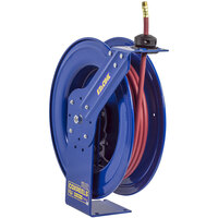 Coxreels EZ-SH-450 EZ-COIL Spring Rewind Heavy-Duty Air and Water Hose Reel with (1) Low Pressure 1/2" x 50' Hose - 300 PSI