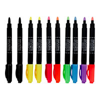 Dri Mark CH88-10APK Bullet Tip Assorted Colors Chalk Markers - 10/Pack