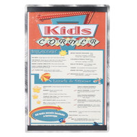 Menu Solutions ALSIN17-ST 11" x 17" Alumitique Single Panel Swirl Finish Aluminum Menu Board with Top and Bottom Strips