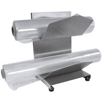 Heat Seal 83-2 Stainless Steel Perforated Film Dispenser - 2 Roll Capacity