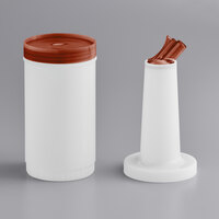 Choice 1 Qt. Pour Bottle with Brown Spout and Cap