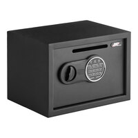 360 Office Furniture 13 3/4" x 9 7/8" x 9 7/8" Black Steel Depository Safe with Electronic Keypad Lock