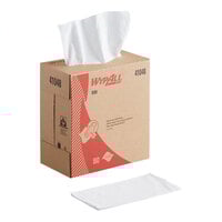WypAll® 41048 X80 8 3/8" x 16 13/16" White Heavy-Duty Wiper - 400/Case