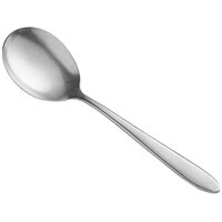 Acopa Pangea 6 3/4" 18/8 Distressed Stainless Steel Extra Heavy Weight Bouillon Spoon - 12/Case