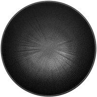 Elite Global Solutions Hermosa 6" Matte Black Embossed Coupe Melamine Plate B379060-B - 6/Case