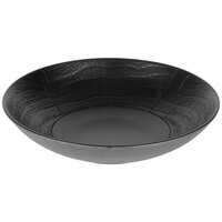 Elite Global Solutions B30366-B Denali 45 oz. Matte Black Embossed Melamine Bowl - 6/Case