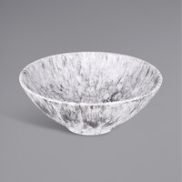 Elite Global Solutions Hermosa 67 oz. Black Marble Embossed Melamine Bowl B382950-BBM - 6/Case