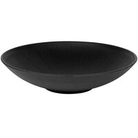 Elite Global Solutions Hermosa 86 oz. Matte Black Embossed Melamine Bowl B383120-B - 6/Case