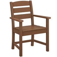 POLYWOOD TLD200TE Lakeside Teak Dining Arm Chair