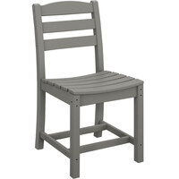 POLYWOOD TD100GY La Casa Cafe Slate Grey Dining Side Chair