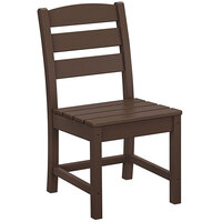 POLYWOOD TLD100MA Lakeside Mahogany Dining Side Chair