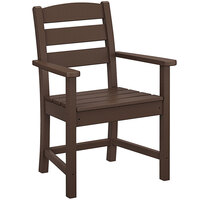 POLYWOOD TLD200MA Lakeside Mahogany Dining Arm Chair