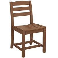 POLYWOOD TD100TE La Casa Cafe Teak Dining Side Chair