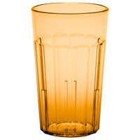 Cambro NT10153 Newport 10 oz. Amber Customizable SAN Plastic Tumbler - 36/Case