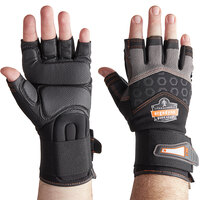 Ergodyne 17715 ProFlex 910 Half-Finger Impact Gloves with Wrist Support - Extra Large - Pair