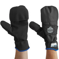 Ergodyne 17342 ProFlex 816 Thermal Fingerless Work Gloves / Flip-Top Mittens - Small - Pair