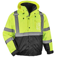 Ergodyne GloWear 8381 Lime Type R Class 2 Hi-Vis 3-in-1 Bomber Jacket