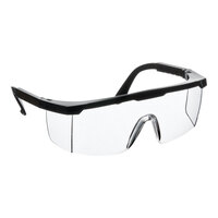 Cordova Scratch Resistant Safety Glasses / Eye Protection - Black with Clear Lens