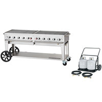 Crown Verity MCC-72 72" Mobile Outdoor Charbroiler Complete Set - 159,000 BTU