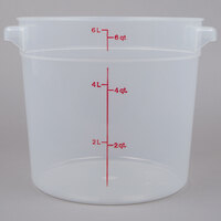 Cambro 6 Qt. Translucent Round Polypropylene Food Storage Container