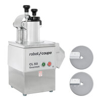 Robot Coupe CL50 Gourmet Continuous Feed Food Processor with 2 Discs - 1 1/2 hp