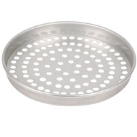 American Metalcraft SPT4016 16" x 1" Super Perforated Tin-Plated Steel Straight Sided Pizza Pan