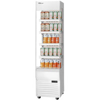 Turbo Air TOM20-75N-W 19 5/8" White Slim Vertical 4-Shelf Open Display Case