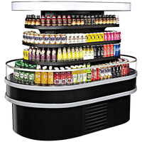 Turbo Air Self-Serve Merchandiser TIOM-20RSRB-N 48" Black Oval Island Display Case