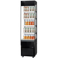 Turbo Air TOM20-75N-S 19 5/8" Stainless Steel Slim Vertical 4-Shelf Open Display Case