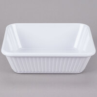 GET ML-177-W 3 Qt. 10" x 8 3/4" White Melamine Rectangular Casserole Dish for GET ML-169 Adapter Plate - 3/Case