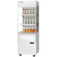 Turbo Air TOM20-60N-W 19 5/8" White Slim Vertical 2-Shelf Open Display Case