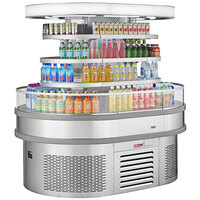 Turbo Air Self-Serve Merchandiser TIOM-20RSRS-N 48" Stainless Steel Oval Island Display Case