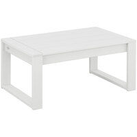 POLYWOOD Edge 34 7/8" x 22 3/8" White Coffee Table