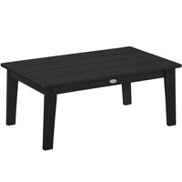 POLYWOOD Lakeside 36" x 22 5/16" Black Coffee Table