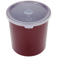 Carlisle Classic 1.2 Qt. Brown Round SAN Plastic Crock with Lid