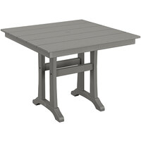 POLYWOOD Farmhouse Trestle 37" Slate Grey Dining Height Table