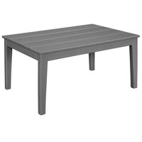 POLYWOOD Newport 22" x 36" Slate Grey Coffee Table