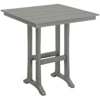 POLYWOOD Farmhouse Trestle 37" Slate Grey Bar Height Table