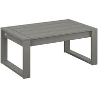 POLYWOOD Edge 34 7/8" x 22 3/8" Slate Gray Coffee Table