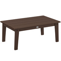 POLYWOOD Lakeside 36" x 22 5/16" Mahogany Coffee Table