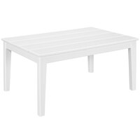 POLYWOOD Newport 22" x 36" White Coffee Table