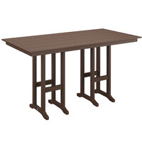 POLYWOOD Farmhouse 37" x 72" Mahogany Bar Height Table