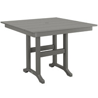 POLYWOOD Farmhouse 37" Slate Gray Dining Height Table