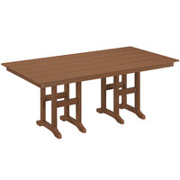 POLYWOOD Farmhouse 37" x 72" Teak Dining Height Table