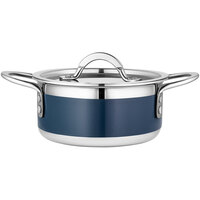 Bon Chef Country French X 1.7 Qt. Cobalt Blue Stainless Steel Pot - 71299-CF2-CB