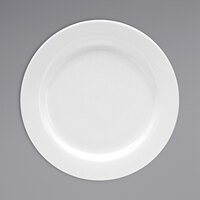 Oneida Tundra by 1880 Hospitality F1400000139 8 7/8" Round Warm White Wide Rim China Plate - 24/Case