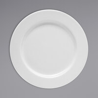 Oneida Tundra by 1880 Hospitality F1400000147 10" Round Warm White Wide Rim China Plate - 12/Case