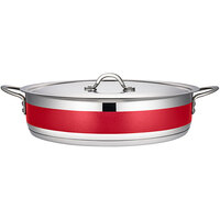 Bon Chef Country French X 9 Qt. Red Stainless Steel Brazier Pot - 71032-CF2-R