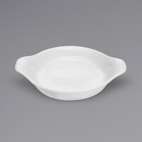 Oneida Tundra by 1880 Hospitality F1400000693 27 oz. Round Warm White China Shirred Egg Dish - 12/Case